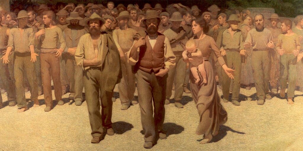 O Quarto Estado (1907)  Giuseppe Pellizza da Volpedo