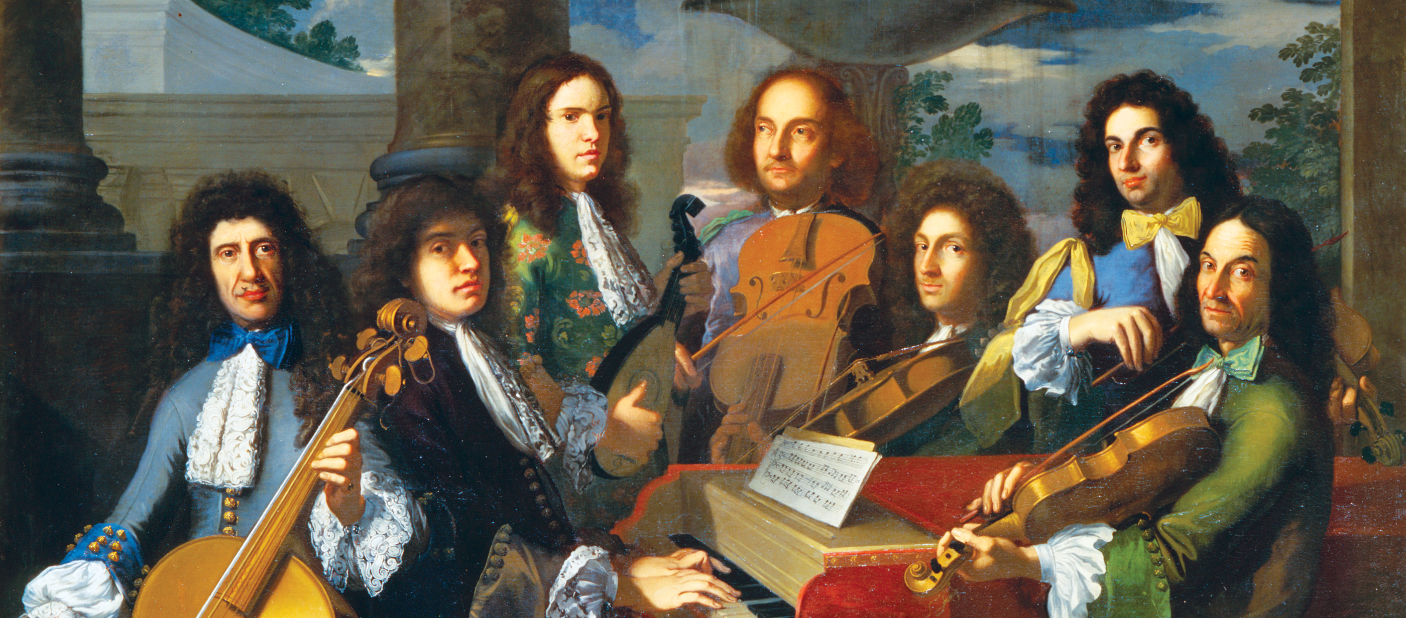 “Músicos na corte dos Medici” de Antonio Domenico Gabbiani (1652-1726). Palazzo Pitti, Florença (Itália).