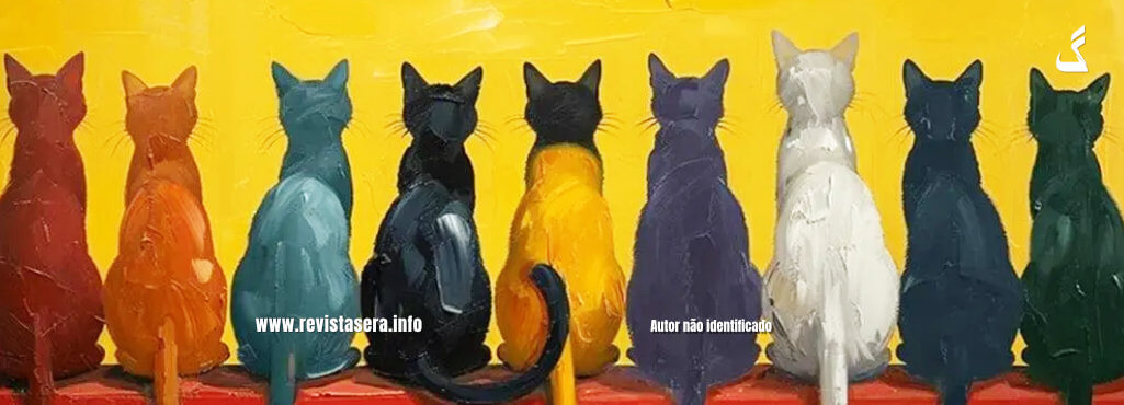 Cats in row